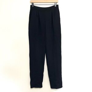 ST JOHN Black Knit Tapered Leg Pants Size 6